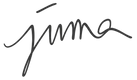 A black cursive script logo reading 'juma' centered on a plain white background.